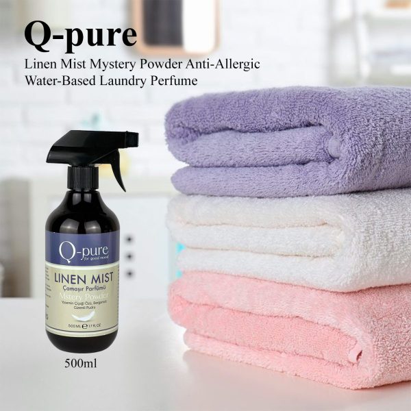 Q-PURE Water-Based Laundry Perfume Linen Mist Mystery Powder - Image 2