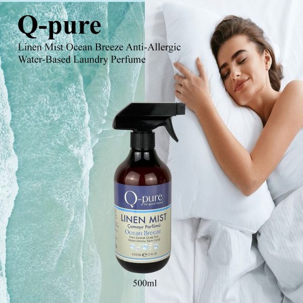Q-PURE Linen Mist Ocean Breeze Antiallergic Water-Based Laundry Perfume - Image 2