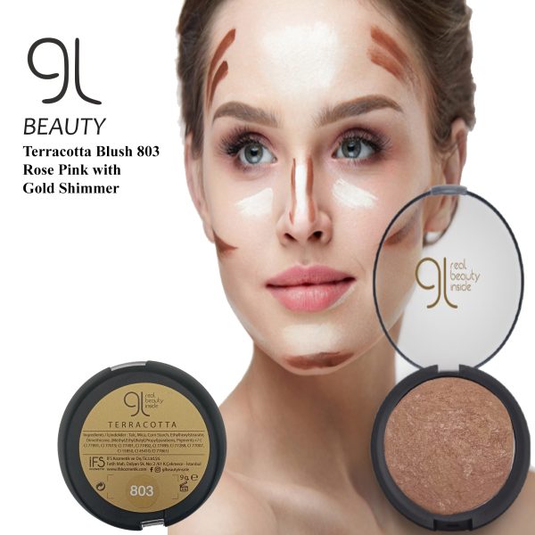 GL Real Beauty Inside Terracotta Blush 803 Rose Pink with Gold Shimmer - Image 3