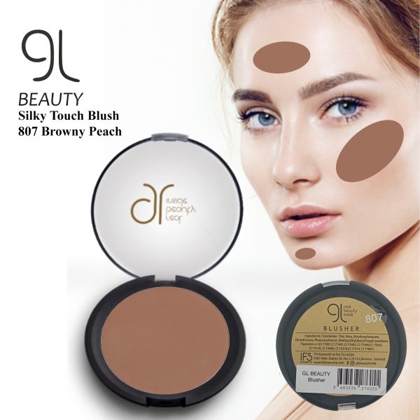 GL Real Beauty Inside Silky Touch Blush 807 Brownie Peach - Image 3